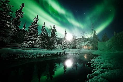 The Northern Lights as seen at Chena Hot Springs Resort just outside of ...