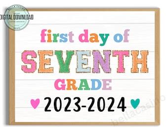 First Day of 2nd Grade Sign, First Day of School Sign, Printable 2nd ...