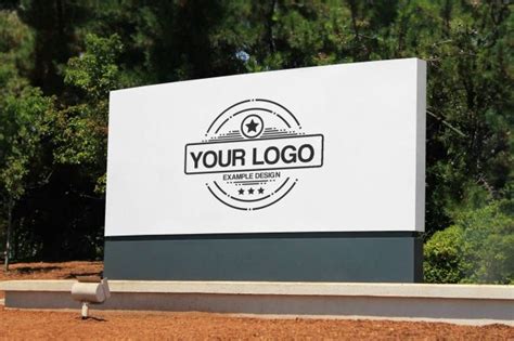 Company Logo Outdoor Signage Online Mockup | Outdoor signage, Signage, Outdoor logos