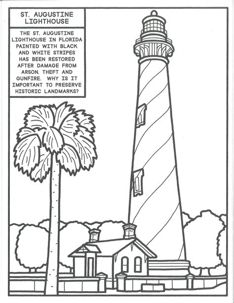 St. Augustine Lighthouse COLORING SHEETS! - St Augustine Light House