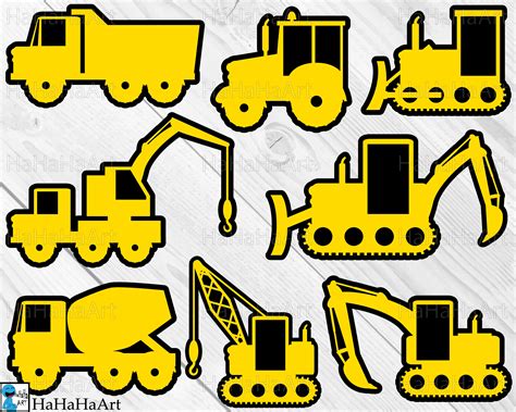 Construction Machines - Clip art / Cutting Files 1402c