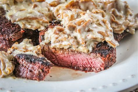 Grilled Elk Backstrap with Creamy Garlic Parmesan Chanterelle Mushroom ...