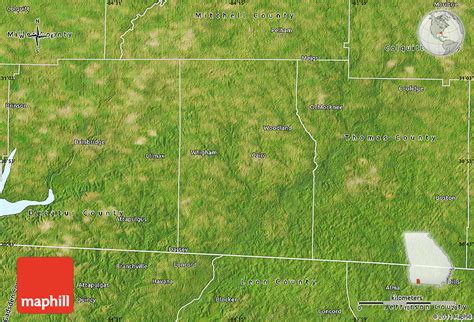 Satellite Map of Grady County