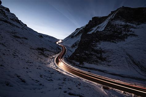 Snowy Road Way Long Exposure Wallpaper,HD Photography Wallpapers,4k ...