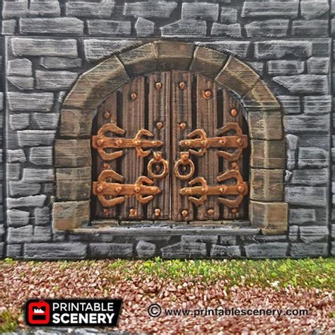 Castle Door Openlock Dungeon Tile Dnd Miniature Terrain | Etsy