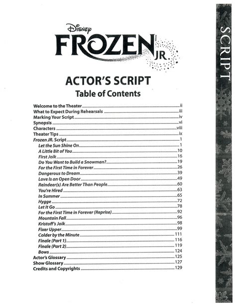 Frozen Jr Master Script - Studocu