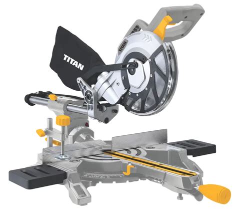 Titan TTB794MSW 210mm Electric Single-Bevel Sliding Mitre Saw 240V - Screwfix