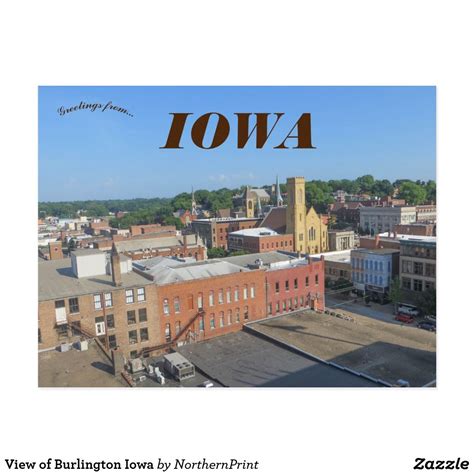 This postcard features a view of Burlington, Iowa. Photo credit: David ...