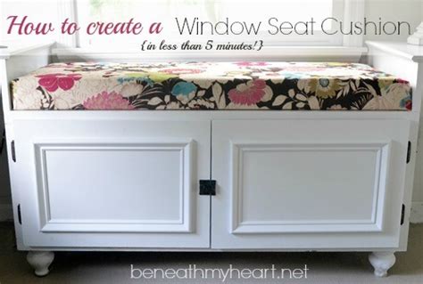 DIY {5 Minute} Window Seat Cushion! - Beneath My Heart