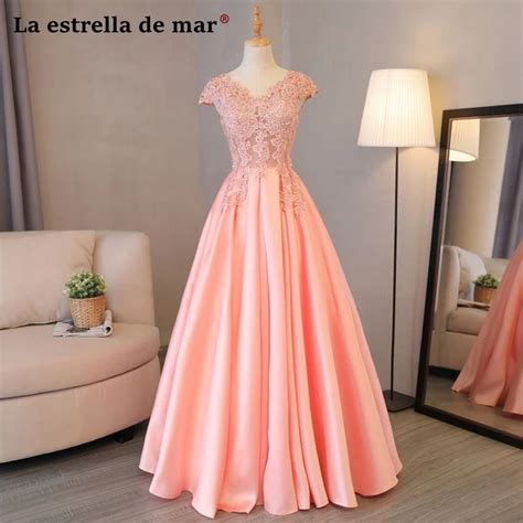 Maid of honor dresses for weddings 2019 new lace cap sleeve A Line ...