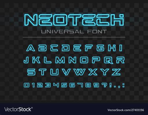 Technology glowing font fast sport futuristic Vector Image