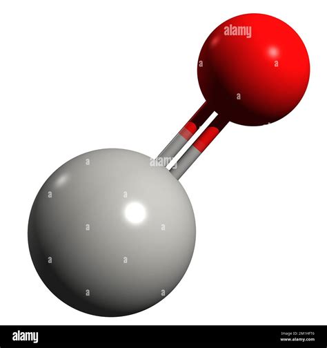 3D image of Zinc oxide skeletal formula - molecular chemical structure ...