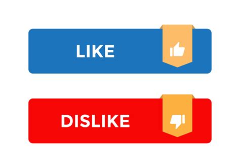 Like and dislike button vector. Icon set of social media 7817917 Vector ...