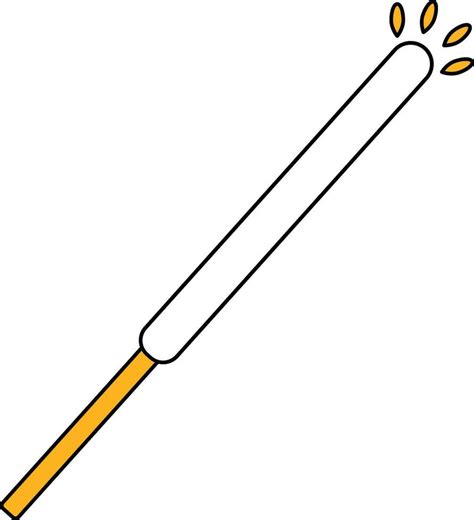 Fireworks Stick Icon In Yellow And White Color. 24975165 Vector Art at Vecteezy