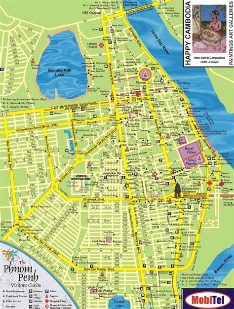 Phnom Penh Tourist Map - Phnom Penh Cambodia • mappery