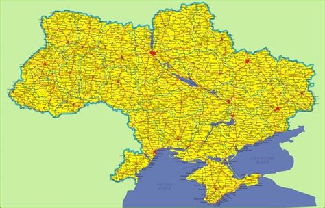 Ukraine road map - Ontheworldmap.com