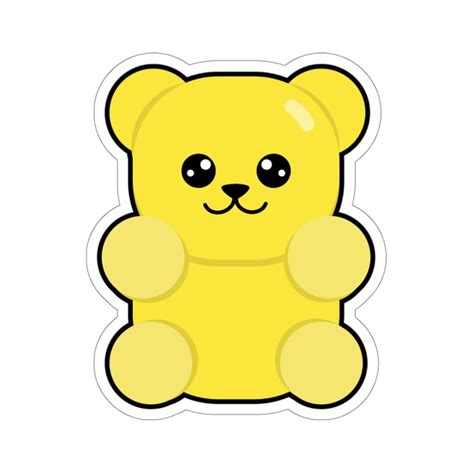 Yellow Gummy Bear Sticker - Etsy