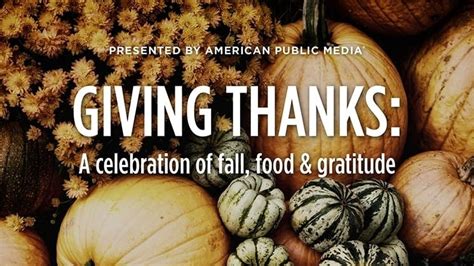 Giving Thanks: A celebration of fall, food, and gratitude