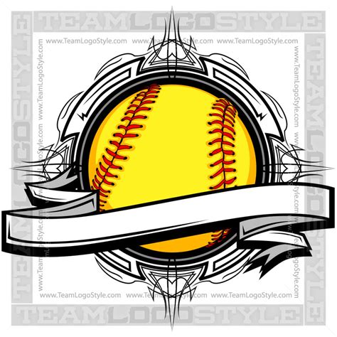 Softball Clipart - Vector Clipart Banner Design