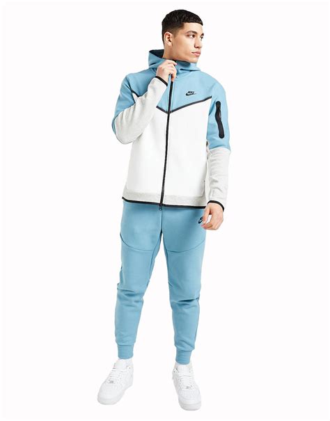 Nike Tech Fleece - Blue / White / Grey (FULL TRACKSUIT) – Dazone