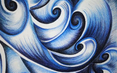 Blue Waves Contemporary Art