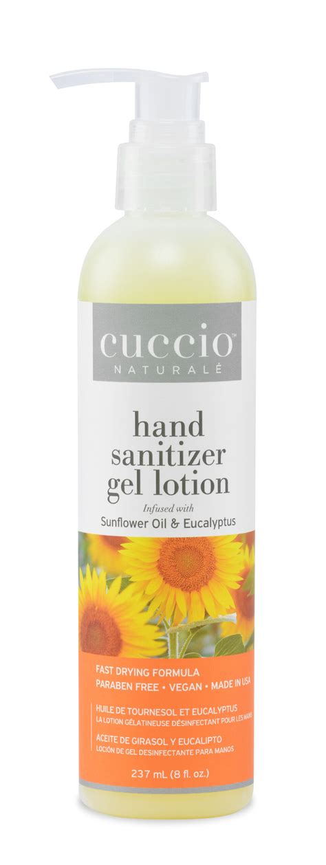 MOISTURIZING HAND SANITIZER LOTION 8oz - Cuccio