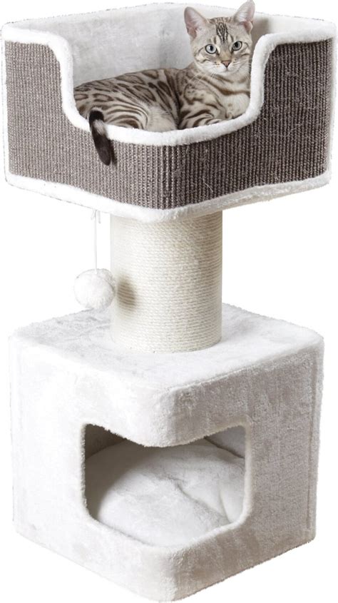 TRIXIE Ava 33.9-in Fleece Tower Cat Scratching Post - Chewy.com