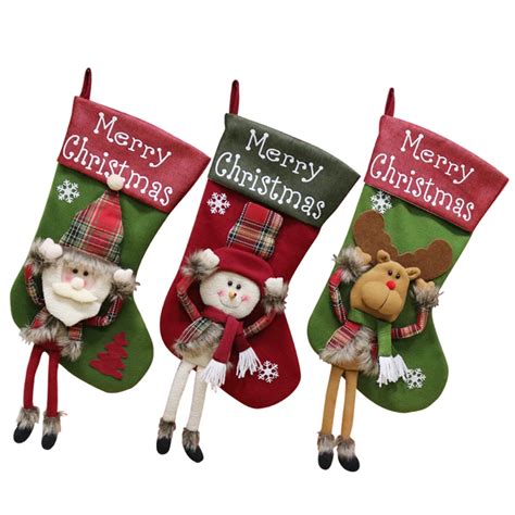 Cute Christmas Stocking Big Size Classic Toys Stockings For Christmas ...