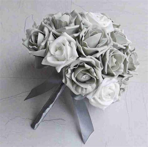 Silver Artificial Flower Collection - Artificial Wedding Flowers