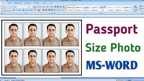 How To Make A Passport Size Photo In Microsoft Word, 56% OFF