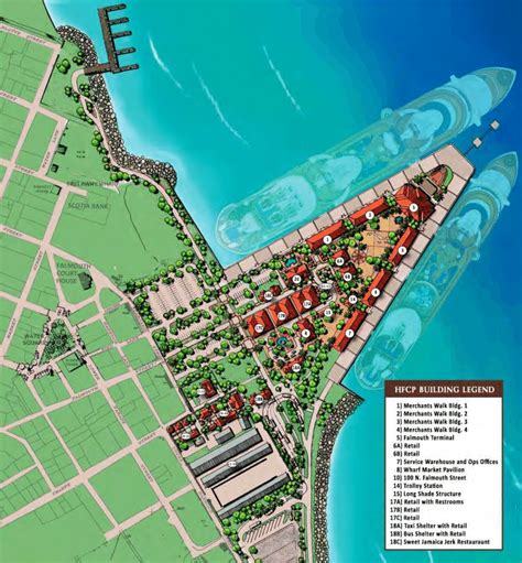 13 Facility layout map of the Historic Falmouth Cruise Port, Falmouth,... | Download Scientific ...