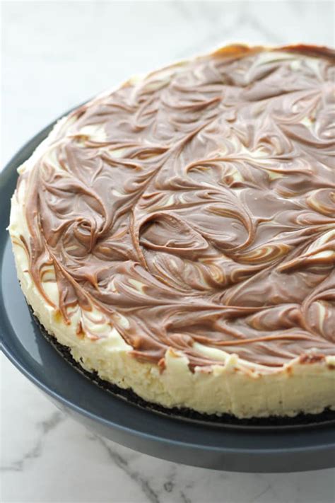 No Bake Marble Cheesecake - Cook it Real Good