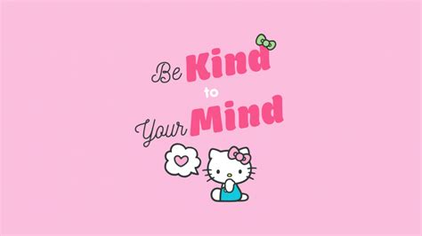 Be kind Wallpaper 4K, Hello kitty quotes