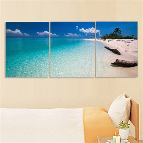 New 3Pcs Canvas Print Paintings Beach Seaside Wall Decorative Print Art ...