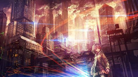 Anime City Scenery Wallpapers Background with High Definition Wallpaper 1920x1080 px 594.82 KB ...