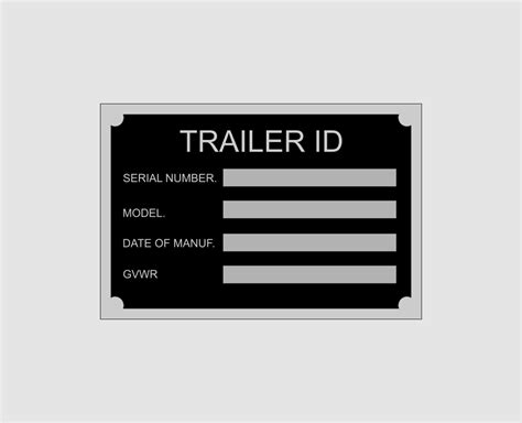 Trailer Identification Plate