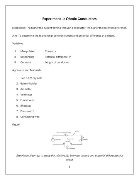 Ohmic and Non-ohmic Conductor | Physics - SPM | Thinkswap