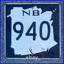 New Brunswick provincial route 940 highway road sign map NB 1992 Canada ...