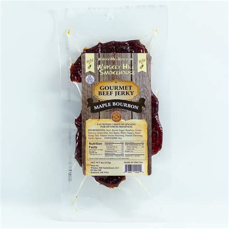 Maple Bourbon GOURMET BEEF JERKY - Quarter Pound - Half Pound - Whiskeyhilljerky.com GOURMET ...