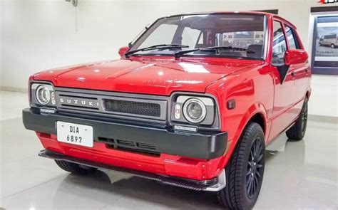 1984 Maruti 800 first gen modified - New tyres, LEDs, Red paint, etc