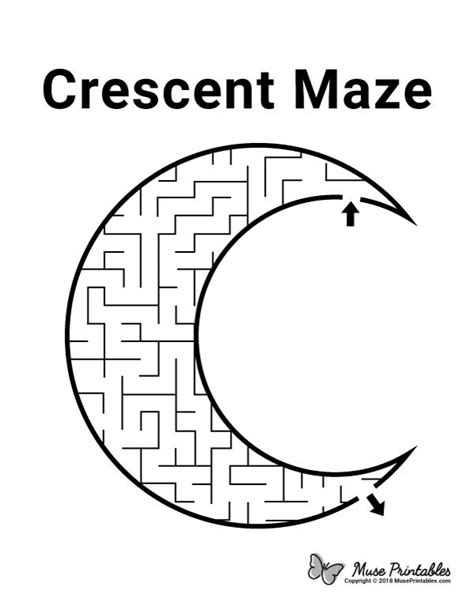 Free Printable Crescent Maze for Kids