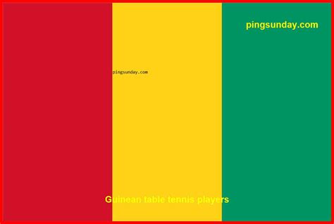 Guinea national table tennis players - PingSunday