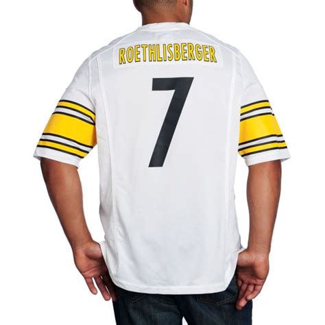 Pittsburgh Steelers Nike #7 Ben Roethlisberger Replica Away/White Jersey