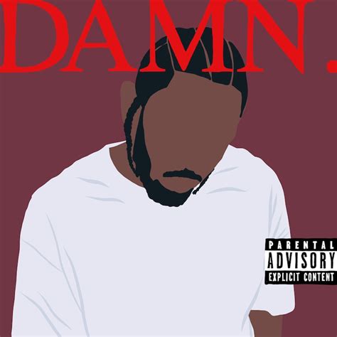 Minimalist Kendrick Lamar Damn Album Cover Printable Art, Digital Print, Wall Art - Etsy