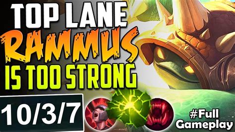 TOP LANE RAMMUS IS TOO STRONG | New Runes Rammus vs Jax TOP LANE | RANKED SEASON 8 Gameplay ...