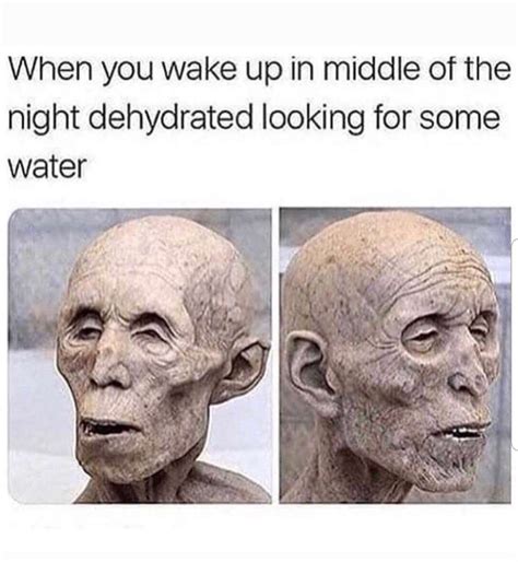 When you wake up in the middle of the night dehydrated looking for some water. | Funny pictures ...