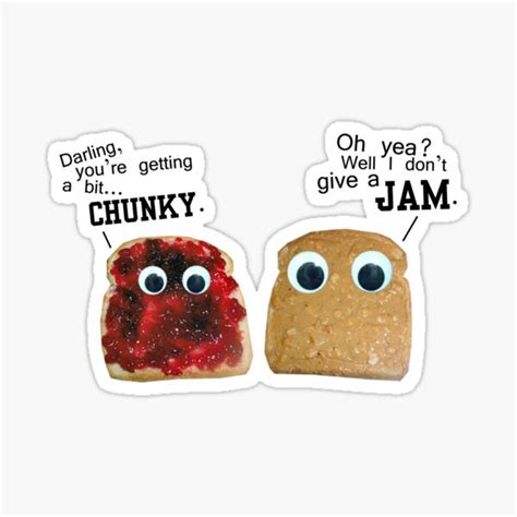 Peanut Butter Jelly Time Stickers | Redbubble