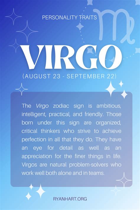 Virgo Personality Traits (Dates: August 23 – September 22) | Ryan Hart