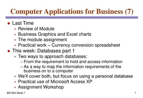 PPT - Computer Applications for Business (7) PowerPoint Presentation, free download - ID:5951933