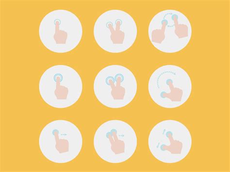 Touch Gestures (freebie) by Tom Loots on Dribbble